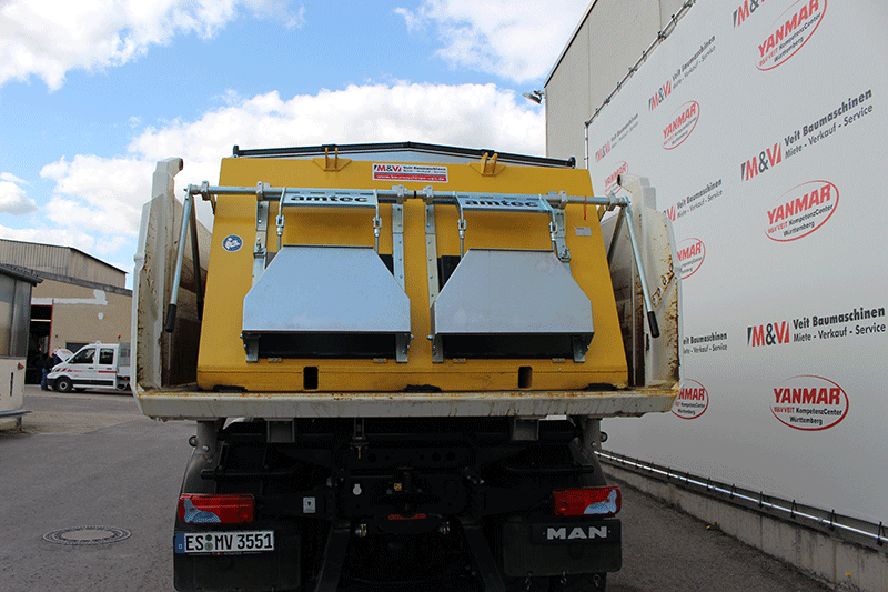 Amtec Thermofass TC4D 12/14 mit robuster, isolierter Bauweise zur temperaturstabilen Lagerung und zum effizienten Transport größerer Asphaltmengen im professionellen Baustelleneinsatz