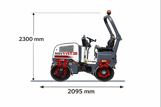 Abmessungen der Dynapac CC 1000