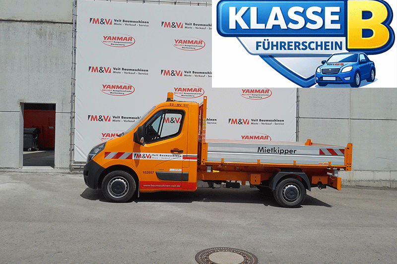 Seitenansicht des Opel Movano 3,5 t Kipper