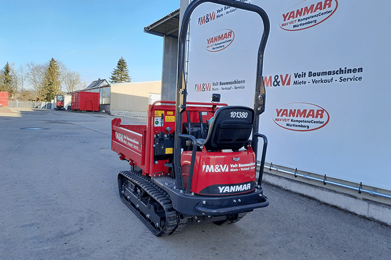 Yanmar C 12 Dumper zur Miete – leistungsstarker Kettendumper für Erdarbeiten, Garten- und Landschaftsbau sowie enge Baustellenbereiche