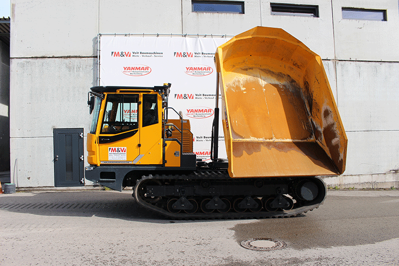 Die Rundkipp-Funktion des Bergmann C 912 Rundkipper Kettendumpers ermöglicht ein flexibles und präzises Entladen von Material in alle Richtungen.