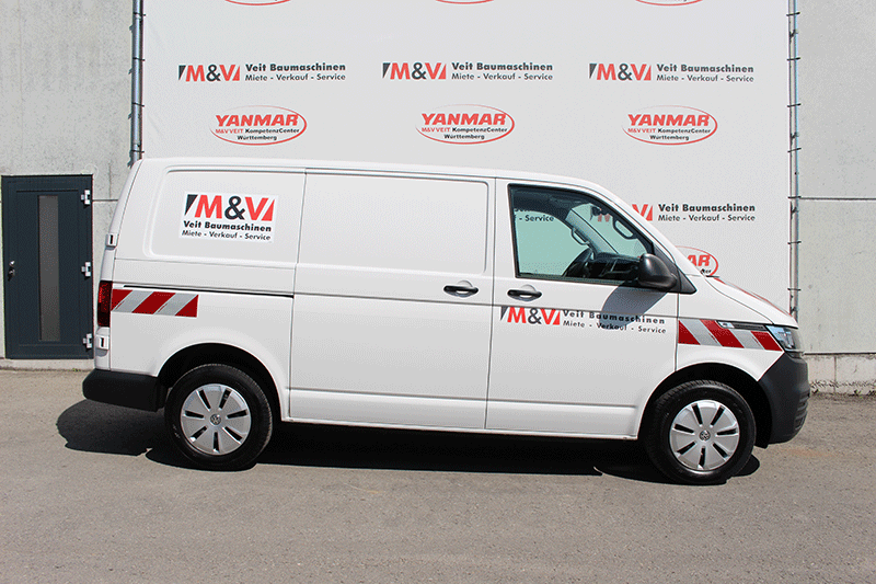 Der VW T6.1 Transporter von der rechten Seite