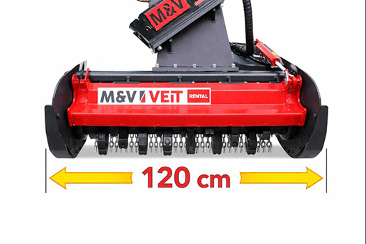 Abmessungen des Mini BMS 105 Mulcher