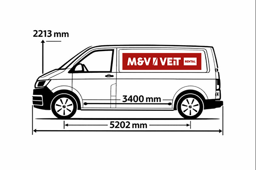 Maße des VW T6.1 Transporter