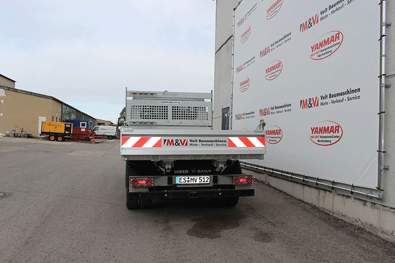 Heckbereich des Iveco 35C14 Transporters