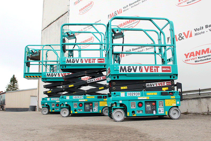 Sunward SWSL0607DC Elektrobühne im Einsatz – elektrische Scherenarbeitsbühne für sichere Montage-, Wartungs- und Installationsarbeiten in der Höhe