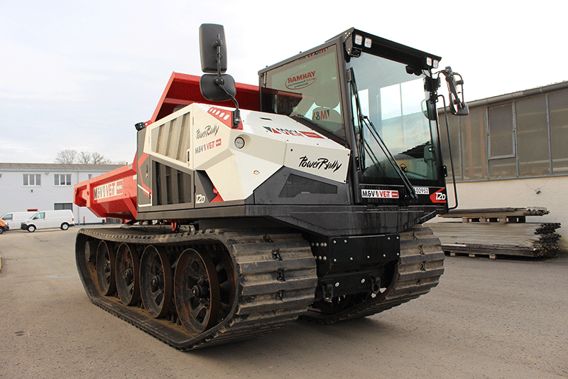 Großer PowerBully 12 D Kettendumper – leistungsstarke Transportlösung für schweren Materialumschlag auf Baustellen und im Gelände
