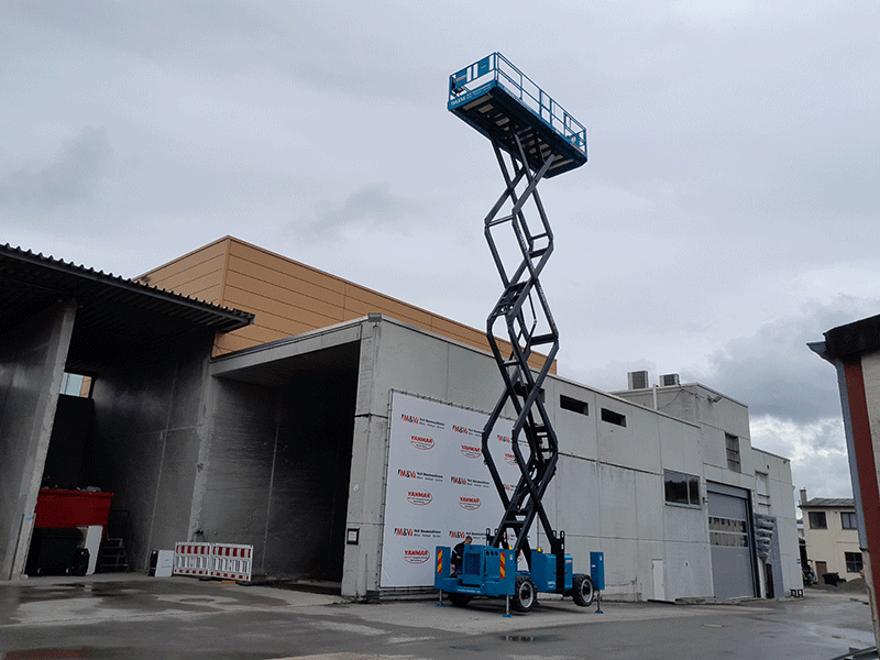 Sunward SWSL1623 RT Diesel-Scherenbühne für sicheres Arbeiten in der Höhe – stabile, geländetaugliche Arbeitsbühne für den Baustelleneinsatz