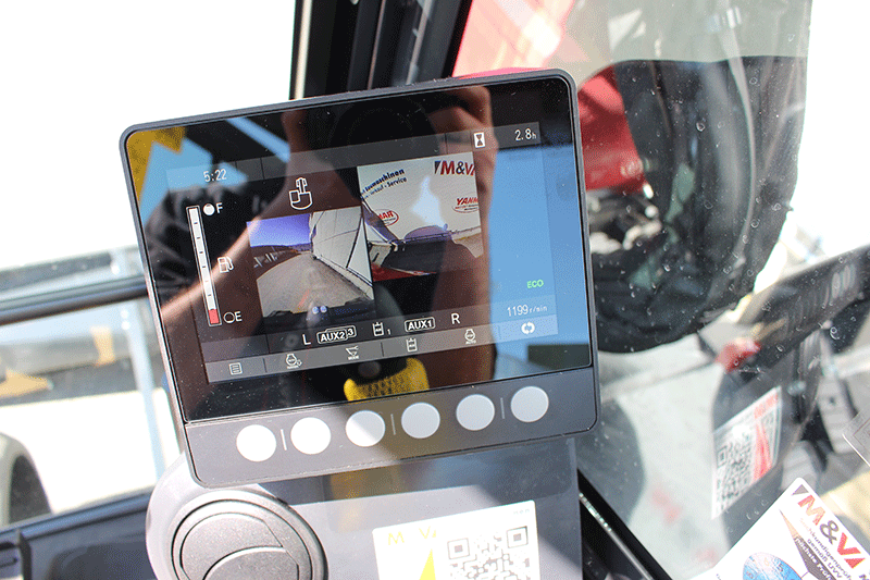 Optimale Rundumsicht beim Yanmar SV 86-7 OQ 45 – großes Sichtfeld aus der Kabine für sicheres und präzises Arbeiten auf der Baustelle