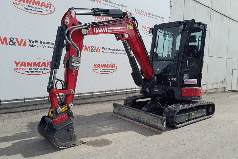 Yanmar Vio 33-6 Nullheckbagger in Stuttgart mieten – ideal für enge Baustellen im Stadtgebiet, Garten- und Tiefbau
