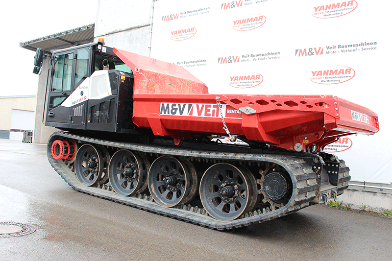 PowerBully 12D Kettendumper in Stuttgart im Einsatz – leistungsstarkes Baustellenfahrzeug für Materialtransport im Gelände, verfügbar zur Miete oder zum Kauf in der Region Stuttgart
