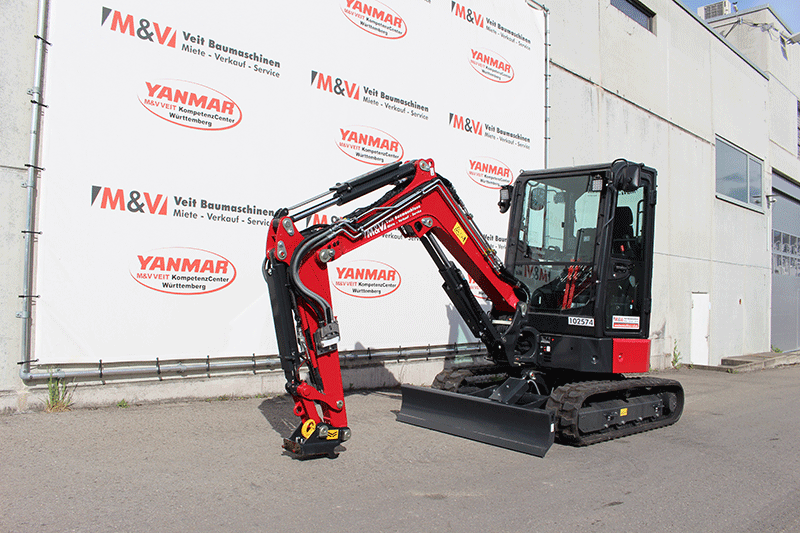 Yanmar Vio 33-7 Minibagger 3,3 t zur Miete – kompakte, leistungsstarke Maschine für professionelle Baustelleneinsätze im Gewerbe und Privatbereich