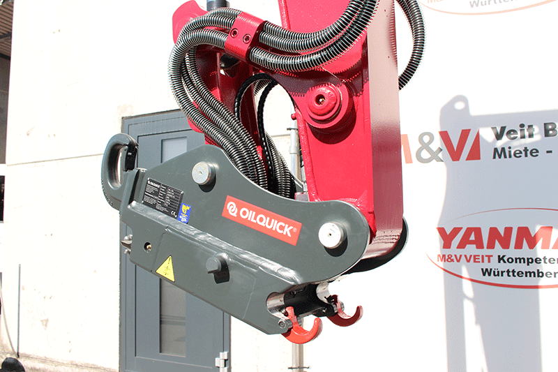 Mietbagger Yanmar SV100-7 2PB mit OQ 45 Schnellwechselsystem