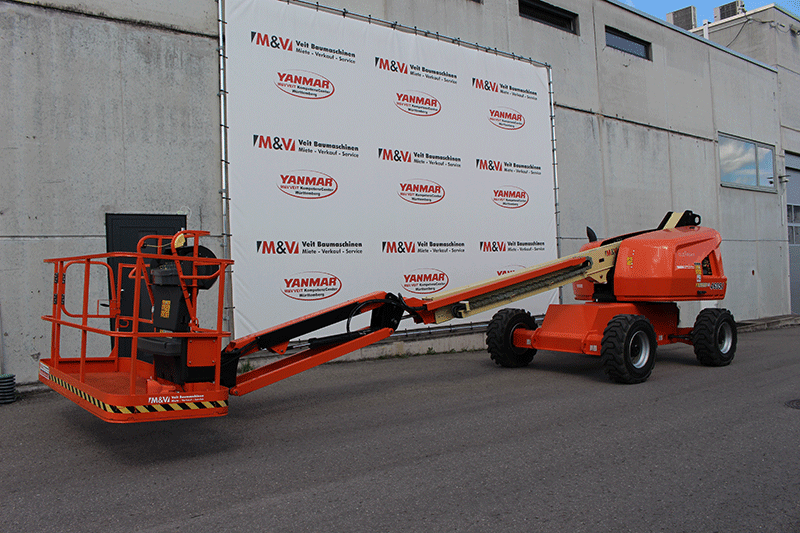 JLG 460 SJ Teleskoparbeitsbühne mieten für sichere und effiziente Arbeiten in der Höhe – ideal für Bau, Industrie und Montageeinsätze.