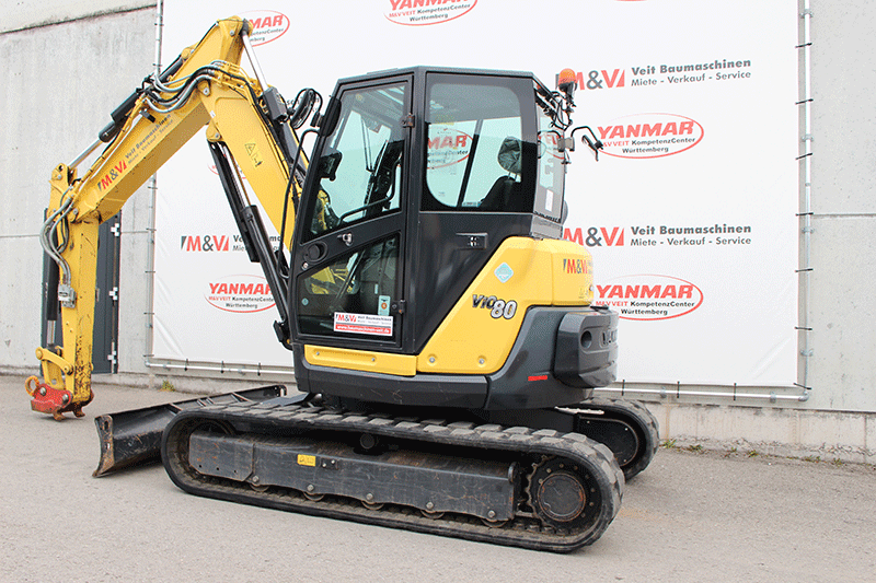 Yanmar Vio 80-1 Kompaktbagger mieten für Erdarbeiten, Tiefbau und Baustellen im professionellen Einsatz – kraftvoll, zuverlässig und vielseitig