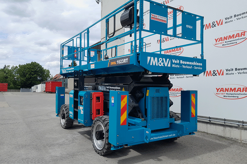 Sunward SWSL1623 RT Scherenbühne Diesel mieten – RT-Arbeitsbühne für die Baustelle