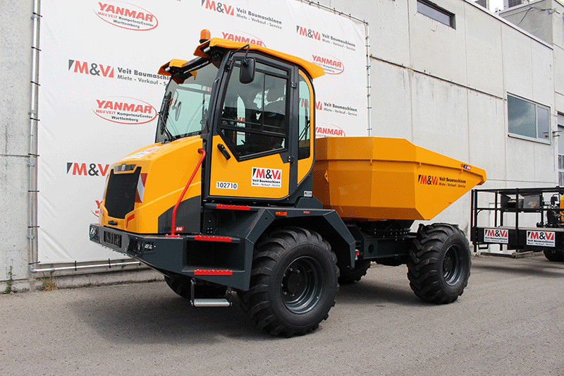Bergmann C 810 Raddumper mieten – robuster Raddumper mit Kabine für Materialtransport, Erdarbeiten und professionelle Baustelleneinsätze im Tief- und Gartenbau