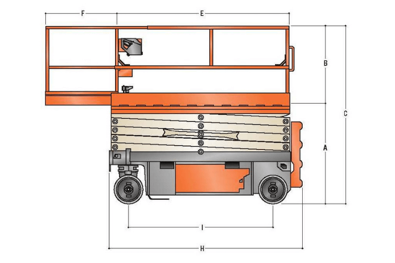 JLG R1932 Technische Zeichnung