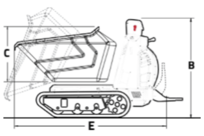 Zeichnung des C13.85 RIX-POLY Dumpers von Cormidi
