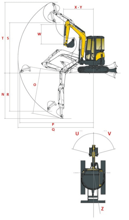 Technische Angaben des Yanmar ViO26-6