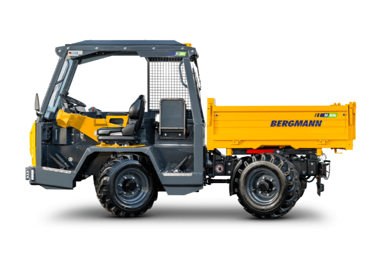 Ansicht links des Bergmann M804 Dumper