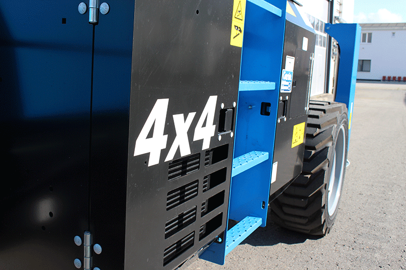 Genie GS-5390 RT mit hoher Geländetauglichkeit – Allrad-Scherenarbeitsbühne für unebenes Baustellengelände