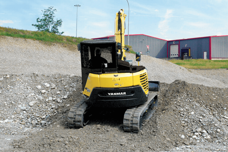 Yanmar SV100-2 auf der Baustelle