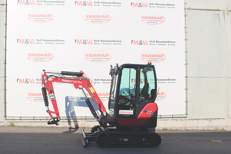 Seitenansicht links des Yanmar SV22