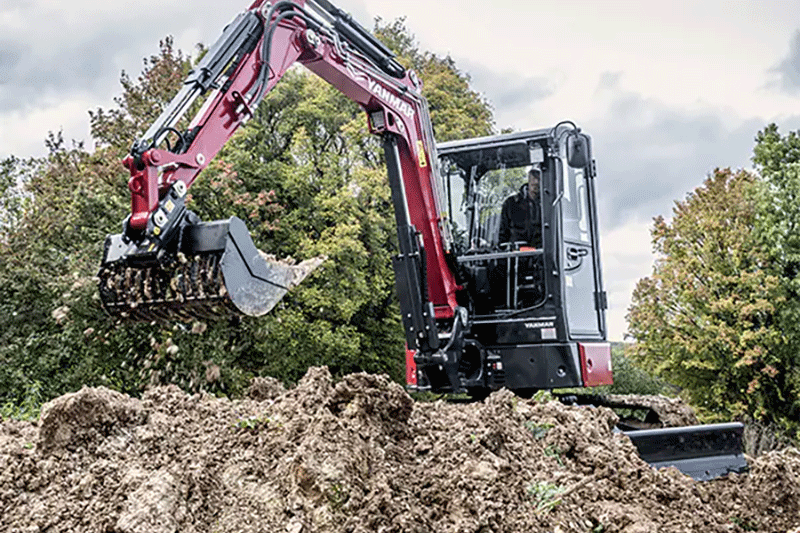 Yanmar Vio 33-7 Minibagger 3,3 t auf der Baustelle – kompakte Bauweise, hohe Leistung und vielseitig einsetzbar im täglichen Baustelleneinsatz