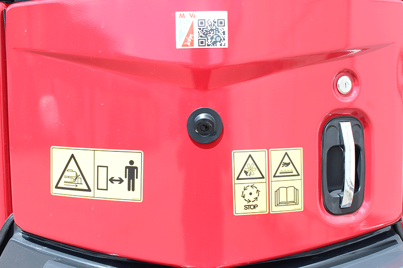 Rückfahrkamera des Yanmar Vio 33-7 Minibaggers mit Powertilt – verbesserte Sicht nach hinten für mehr Sicherheit und präzises Rangieren auf der Baustelle