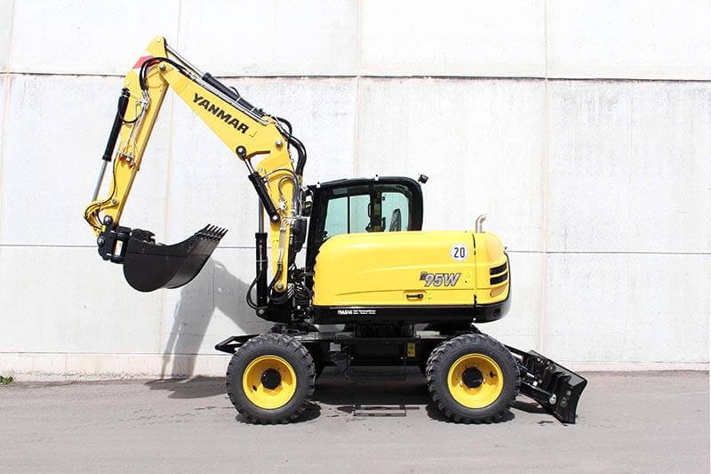 Standardbild des B95W Mobilbaggers von Yanmar