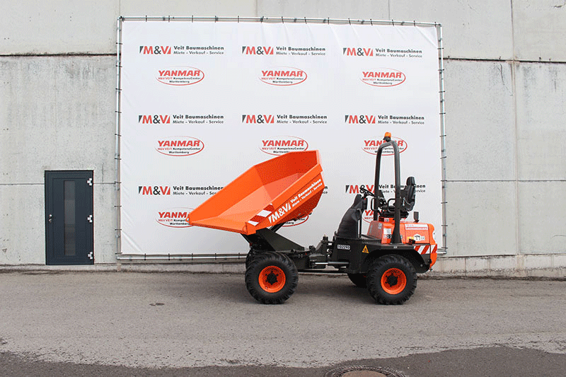 Seitenansicht AUSA D 350 Dumper – kompakte Bauweise und robuste Konstruktion für den Baustelleneinsatz