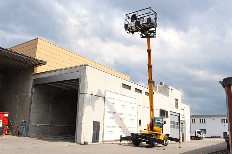 Pegasus 50.25 drehbarer Rotor-Lader im Baustelleneinsatz – leistungsstarker Rotorteleskoplader mit hoher Hubkraft und großer Reichweite