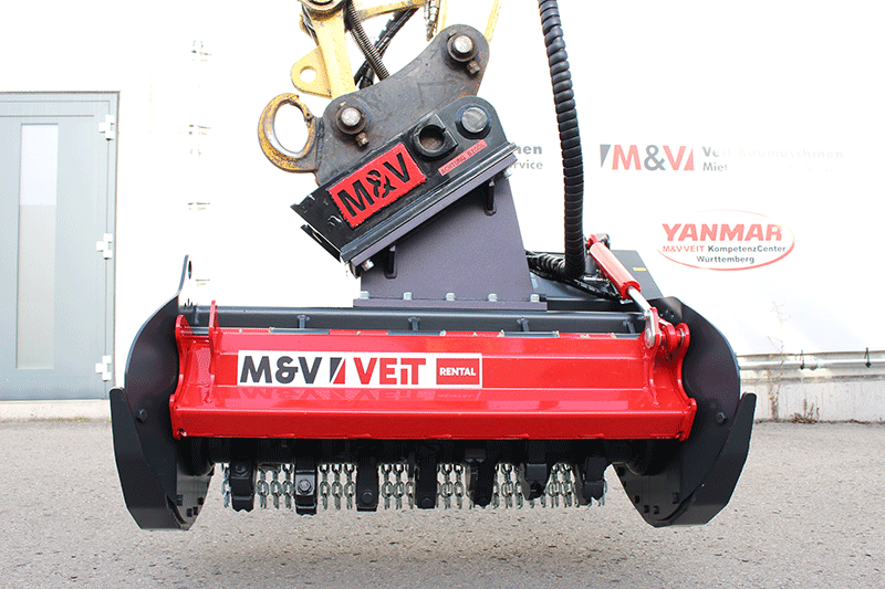 Seitenansicht des Mini BMS 105 Mulcher